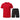 Adult's Quick-Dry Short Sleeve Set - Red & Black