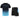Adult's Quick-Dry Short Sleeve Set - Black & Light Blue