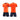 Orange Brandless Football Uniform